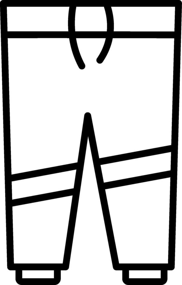 Trousers Line Icon vector