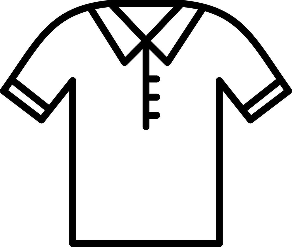 Polo Shirt Line Icon vector