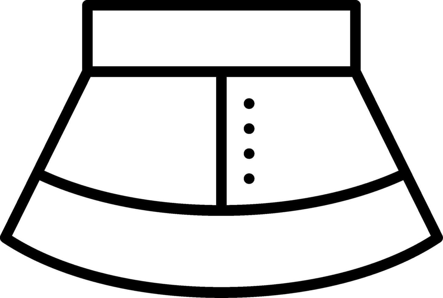 Skirt Line Icon vector