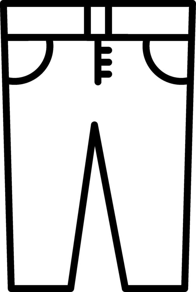 Jeans Line Icon vector
