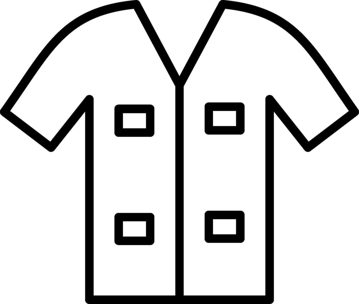 icono de línea de camisa vector