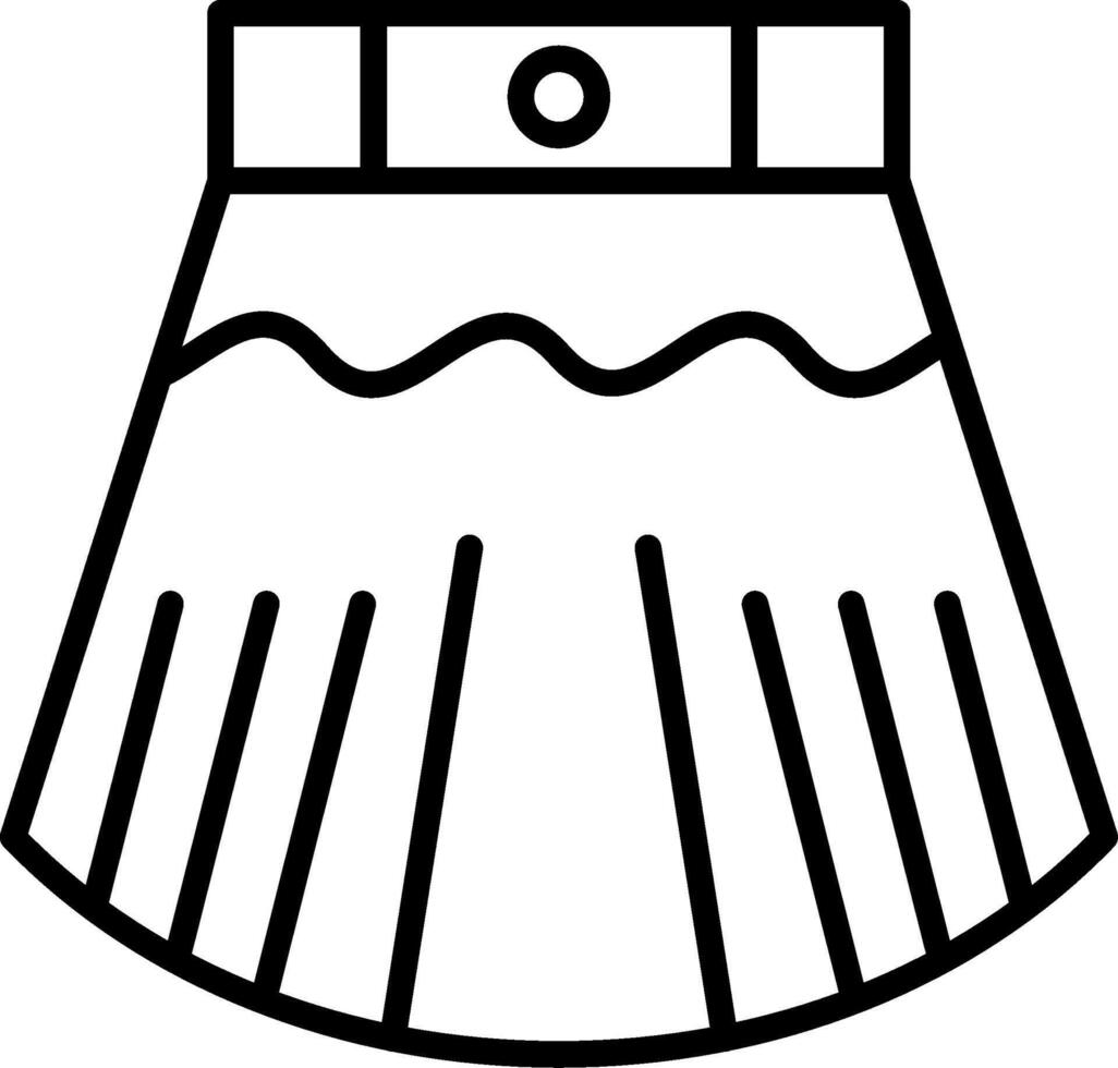 Skirt Line Icon vector