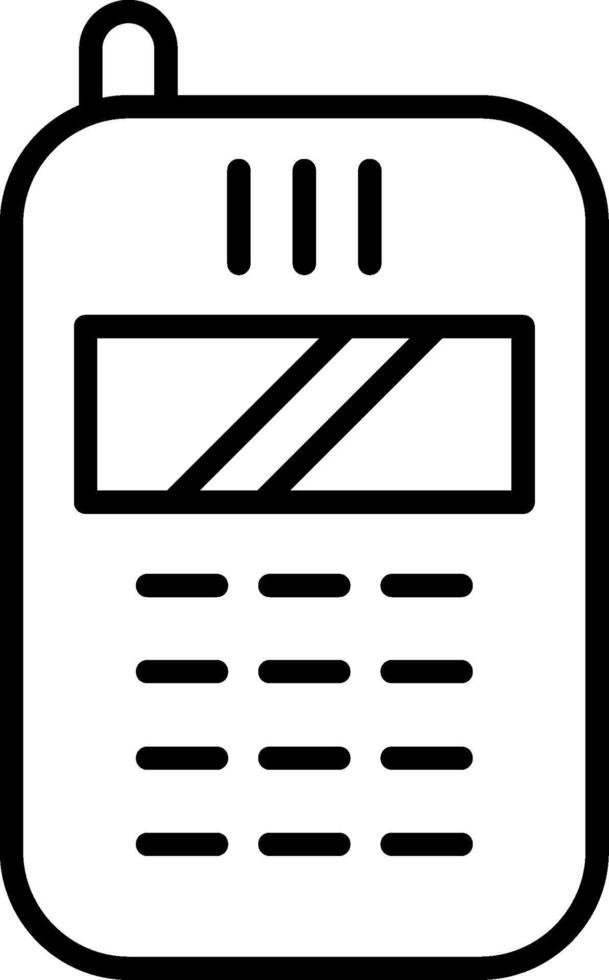 icono de línea telefónica vector