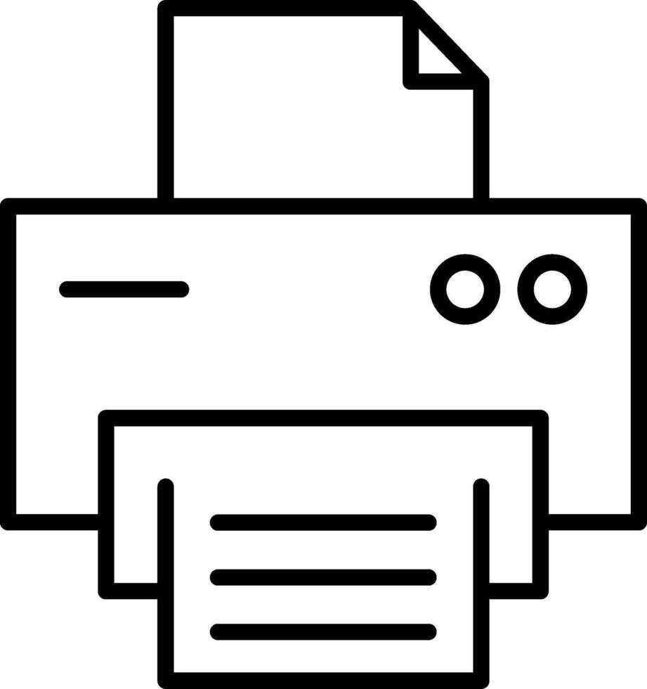 Printer Line Icon vector