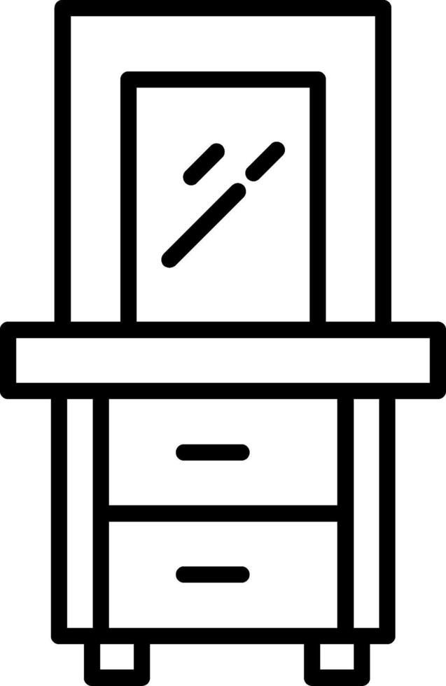 Dresser Line Icon vector