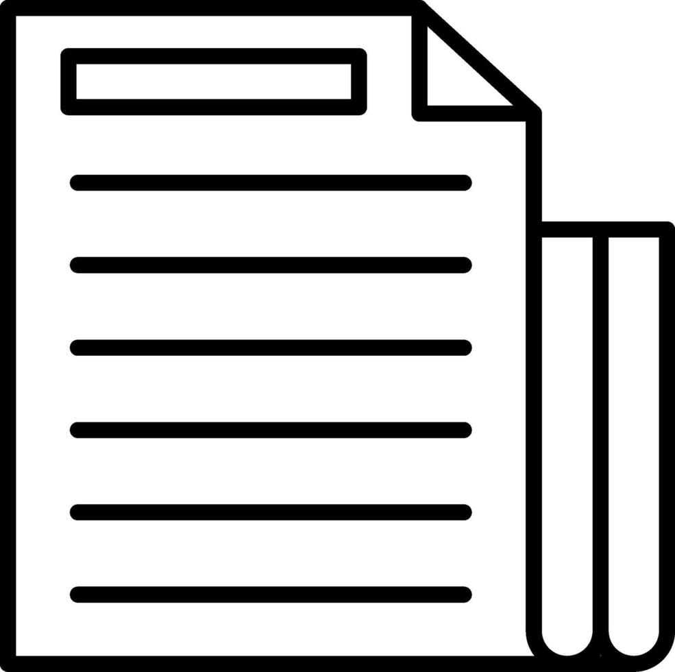 Document Files Line Icon vector