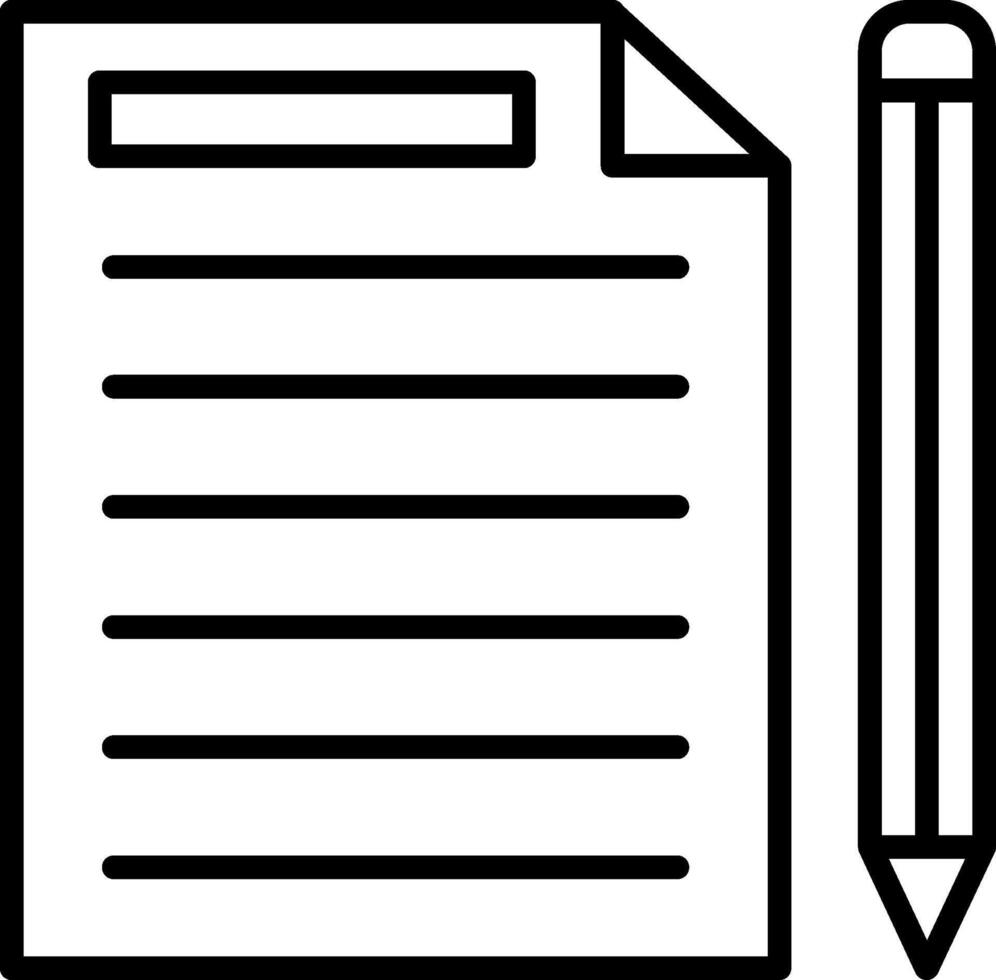 Document Line Icon vector