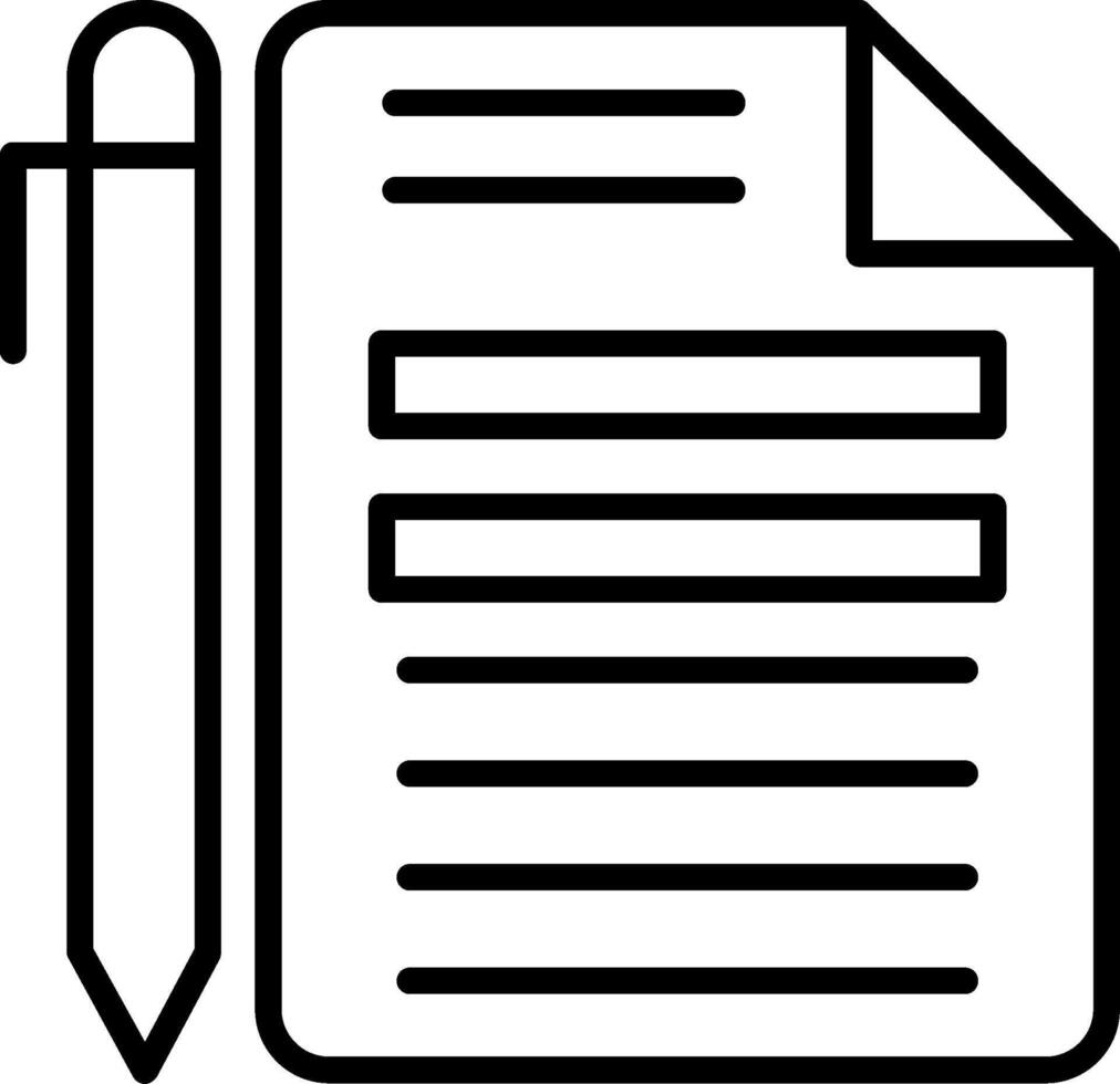 Document Line Icon vector
