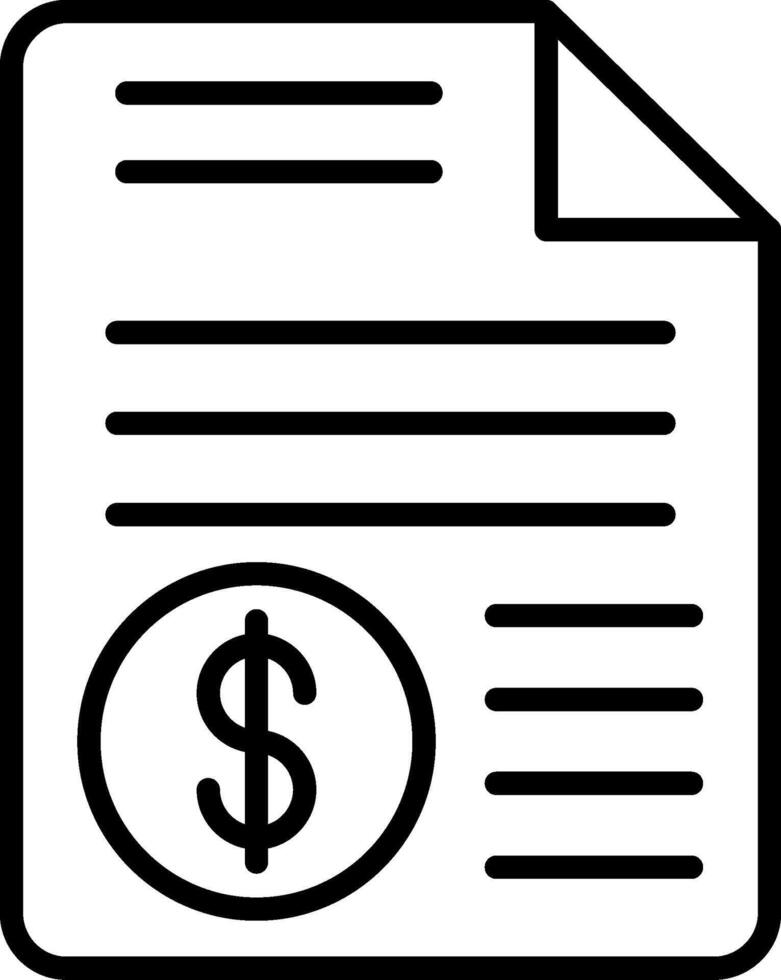 Document Line Icon vector