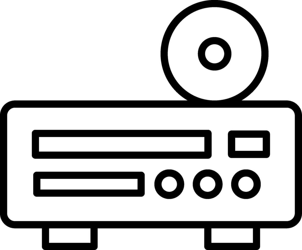 Dvd Player Line Icon vector