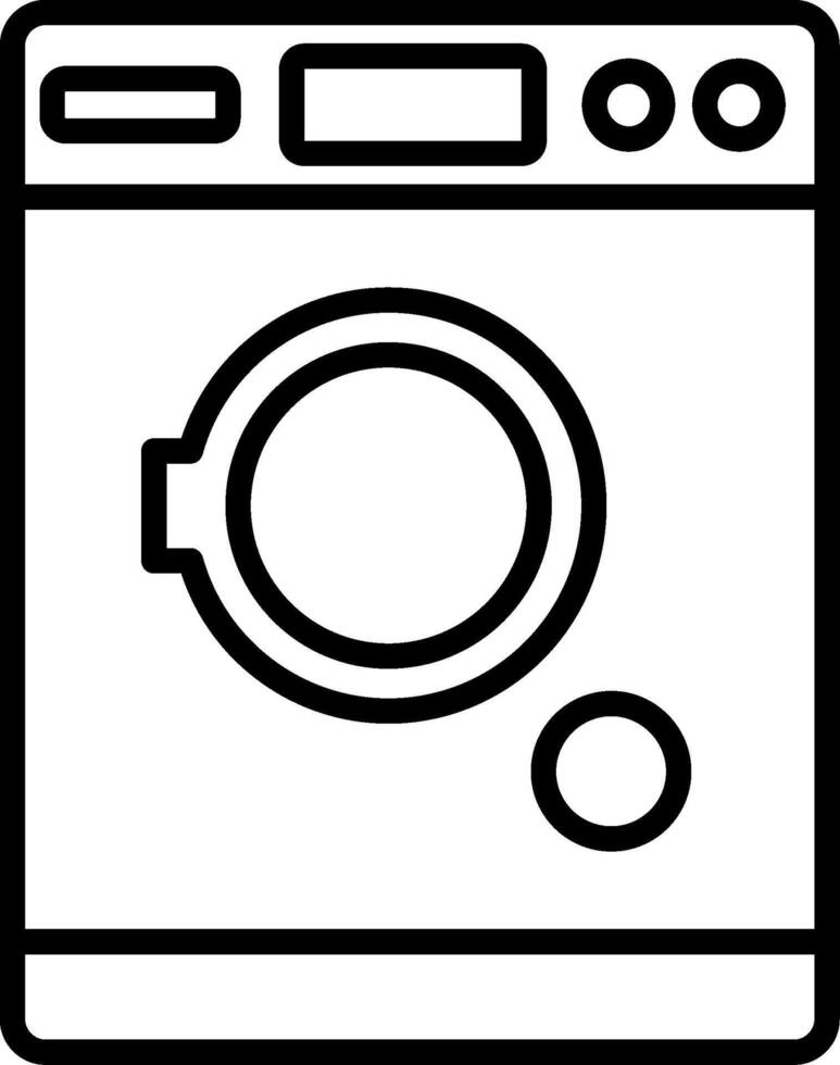 Tumble Dryer Line Icon vector
