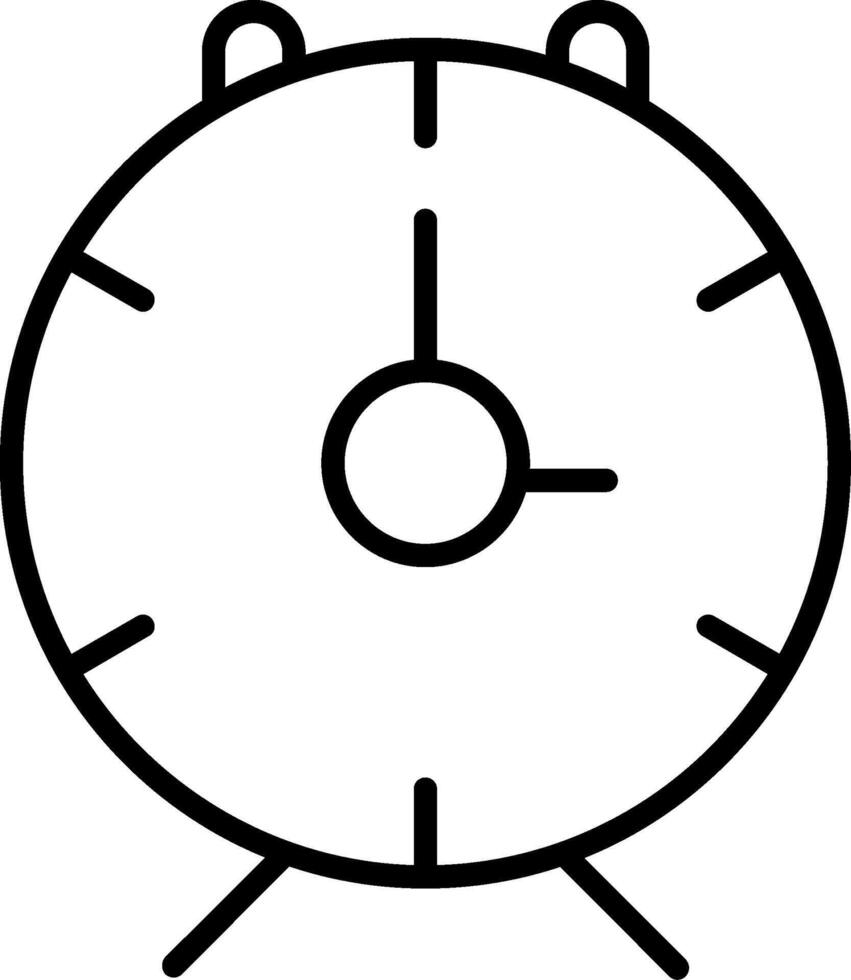 icono de línea de reloj de alarma vector