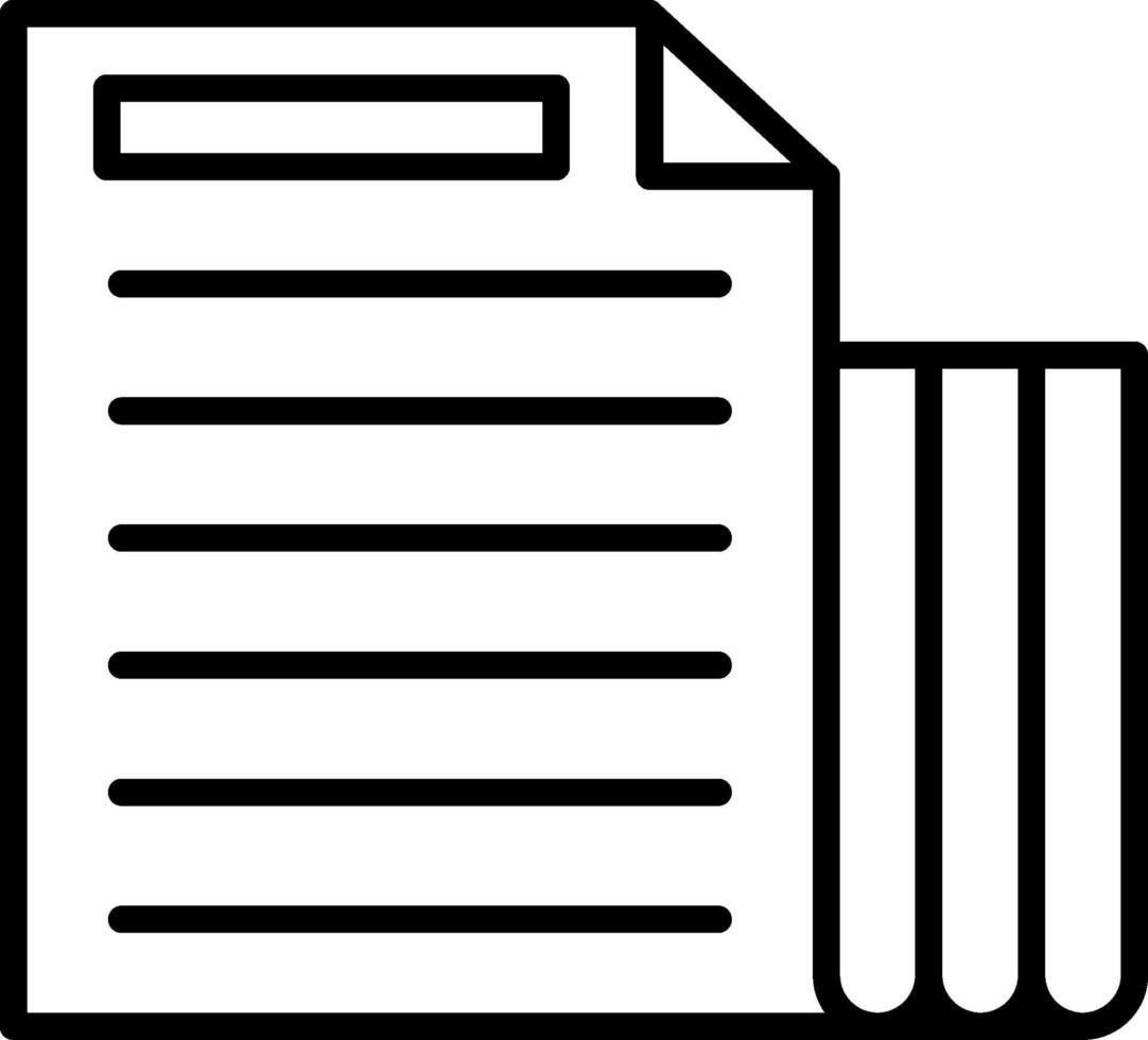 Documents Line Icon vector