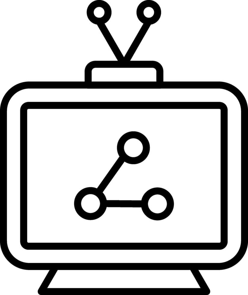 Television Line Icon vector