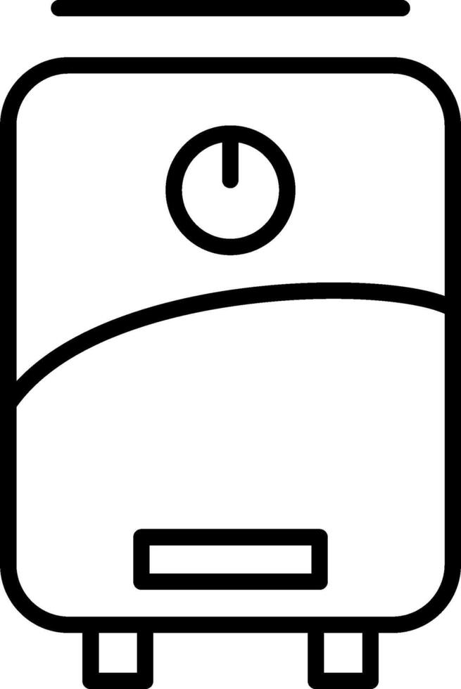 Water Heater Line Icon vector