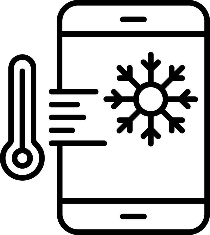 Thermostat Line Icon vector