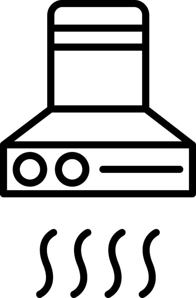 Extractor Hood Line Icon vector