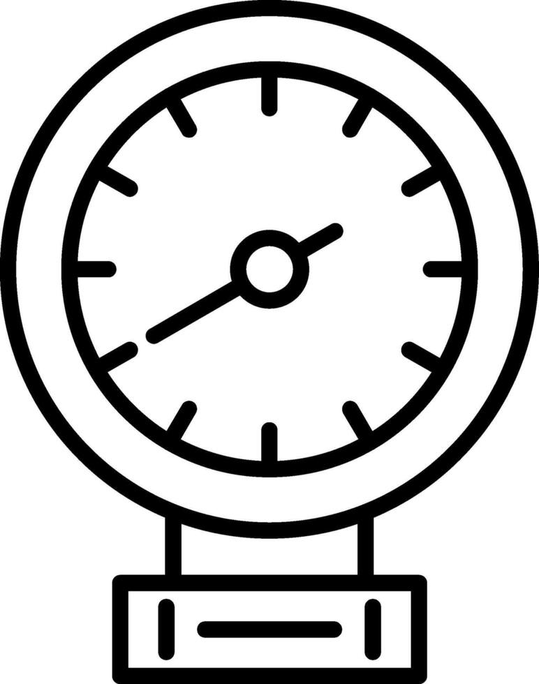 Pressure Gauge Line Icon vector