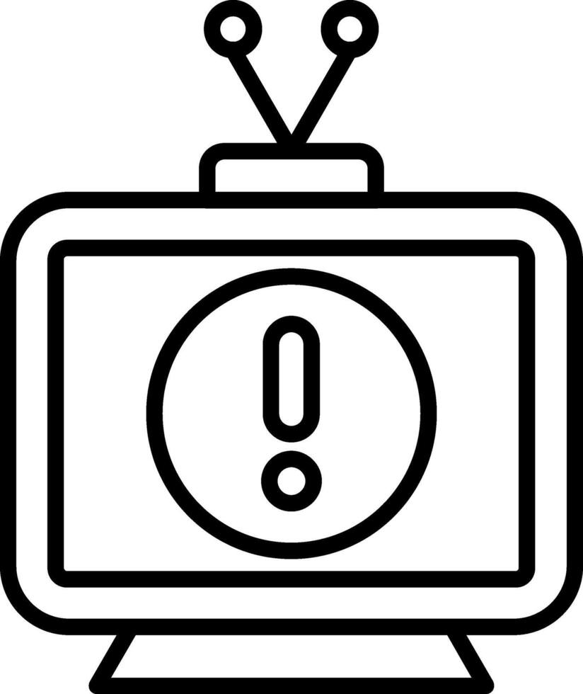 Television Line Icon vector