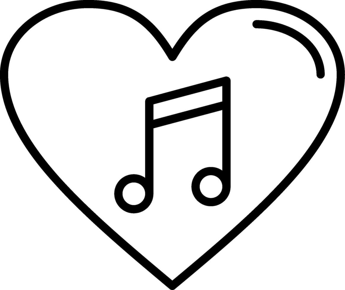 Heart Line Icon vector