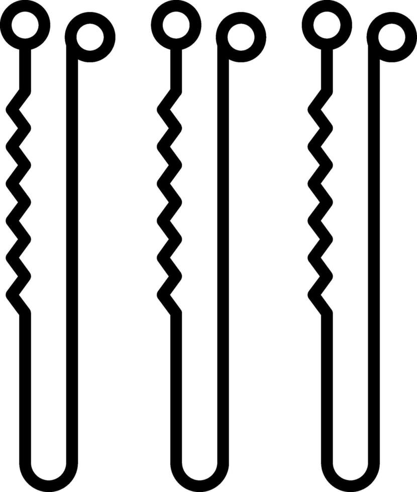 Bobby Pin Line Icon vector