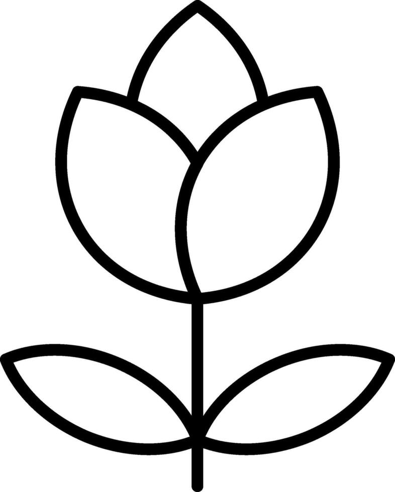 Flower Line Icon vector