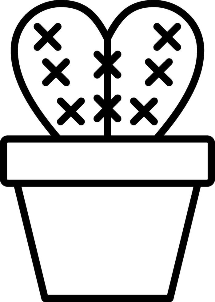 Cactus Line Icon vector
