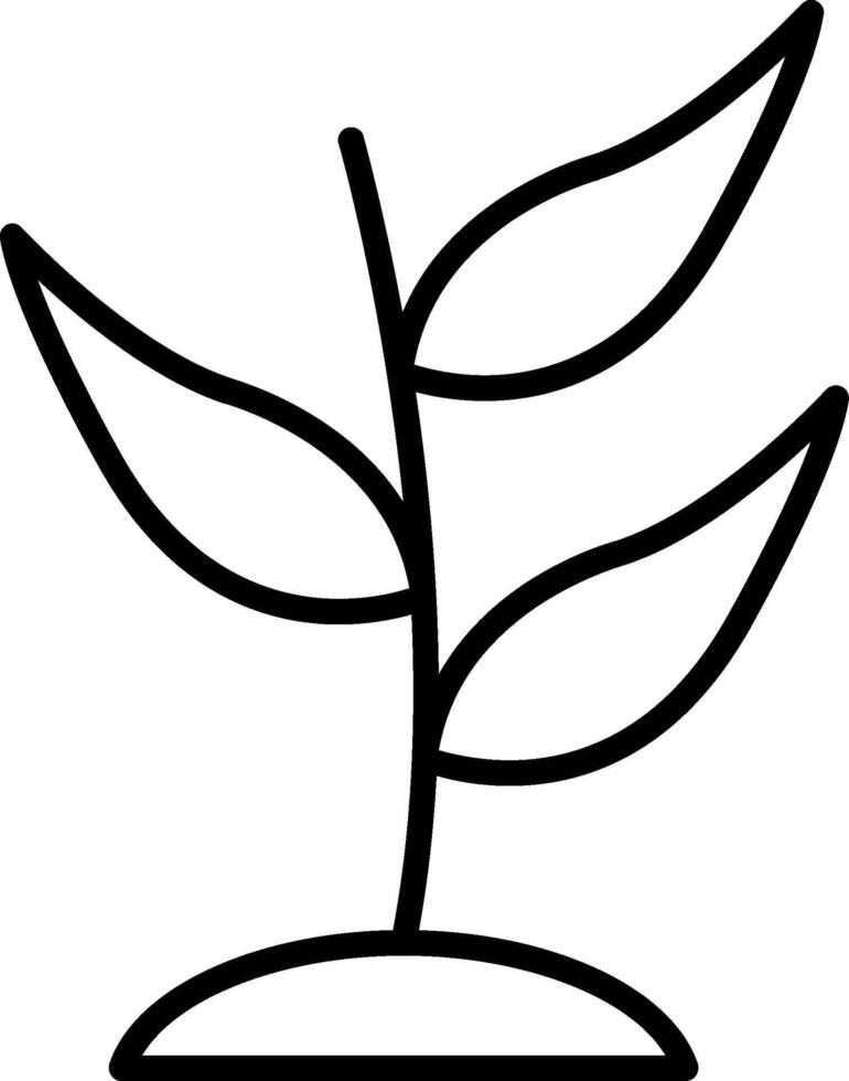 icono de línea de planta vector