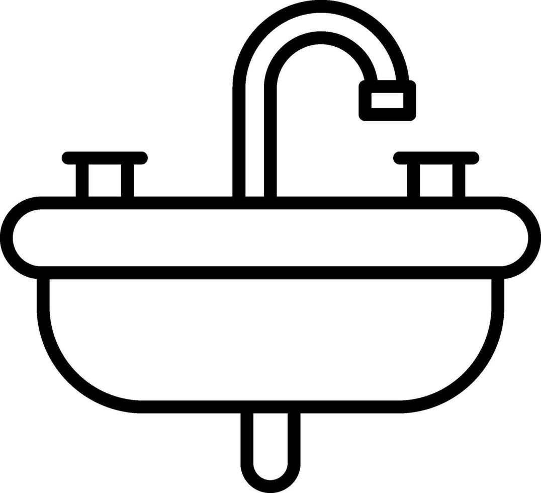 Sink Line Icon vector