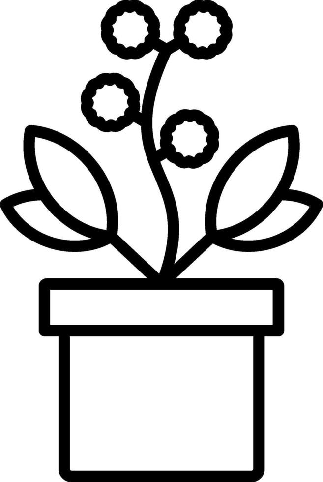 Wattle Line Icon vector