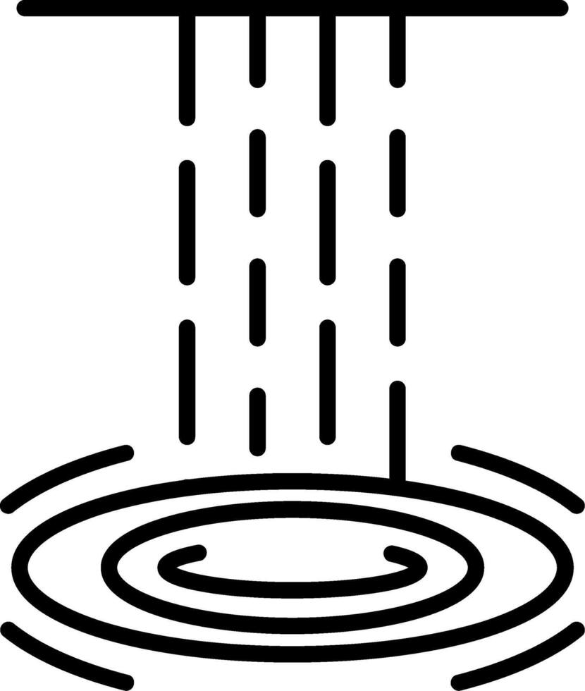 Waterfall Line Icon vector