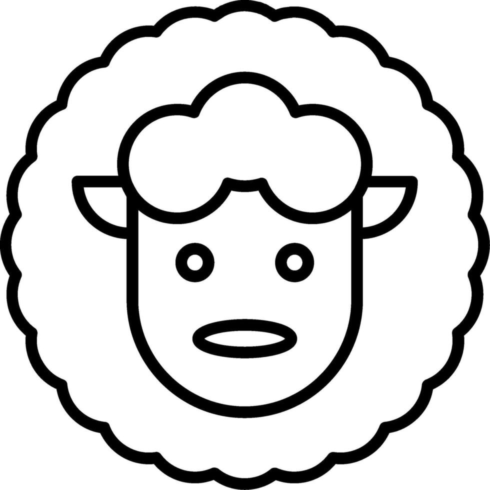 Sheep Line Icon vector