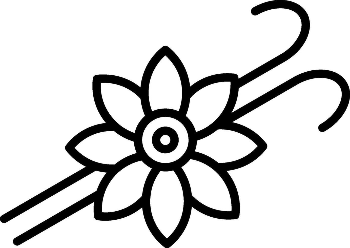 Vanilla Line Icon vector