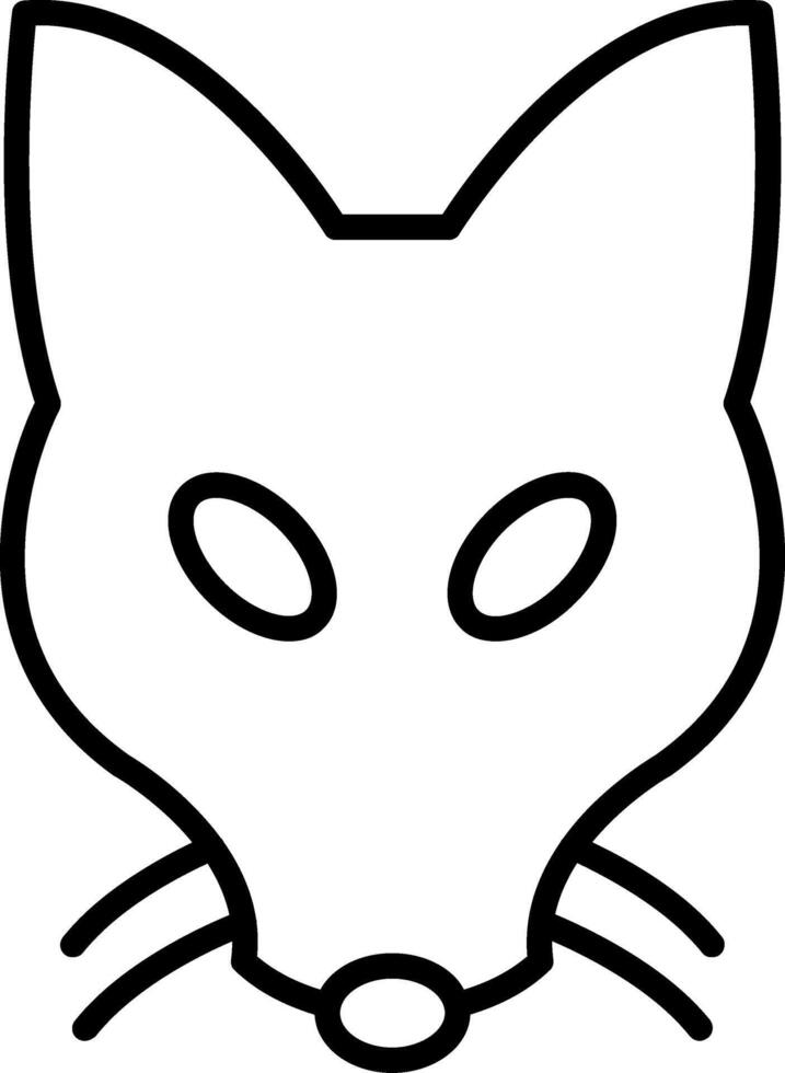 Fox Line Icon vector