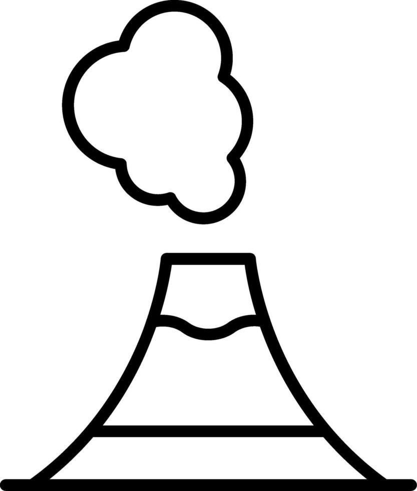 Volcano Line Icon vector