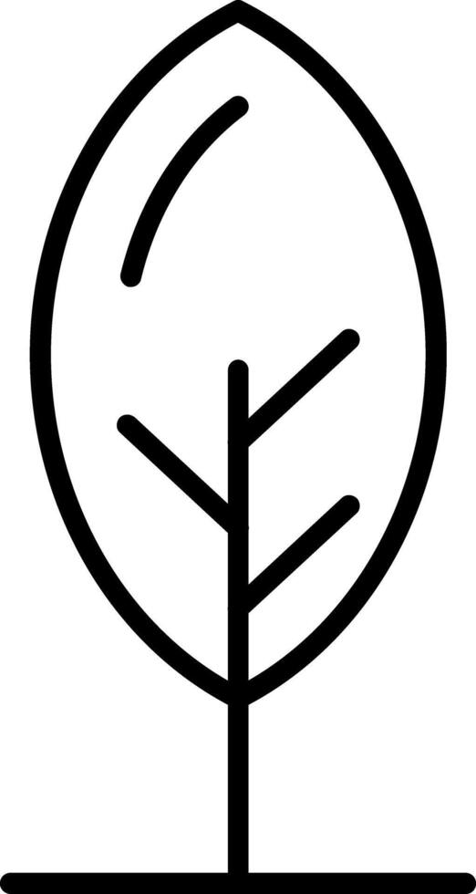 icono de línea de hoja vector