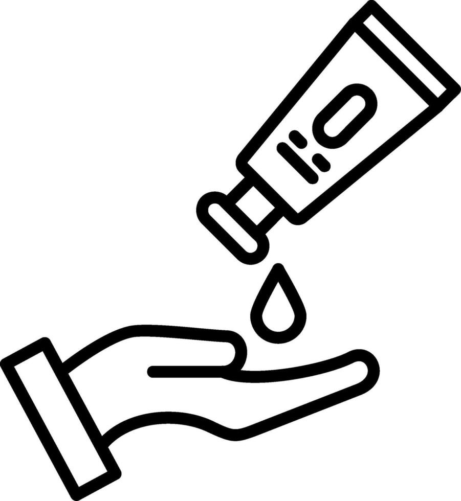 Hand Cream Line Icon vector