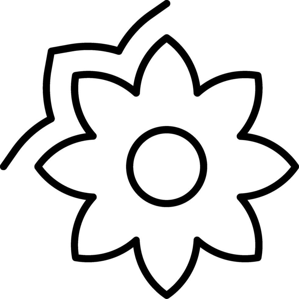 Flower Line Icon vector