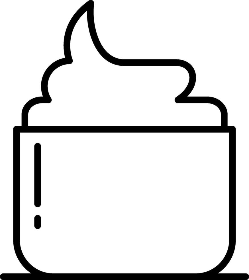 Hair Mask Line Icon vector