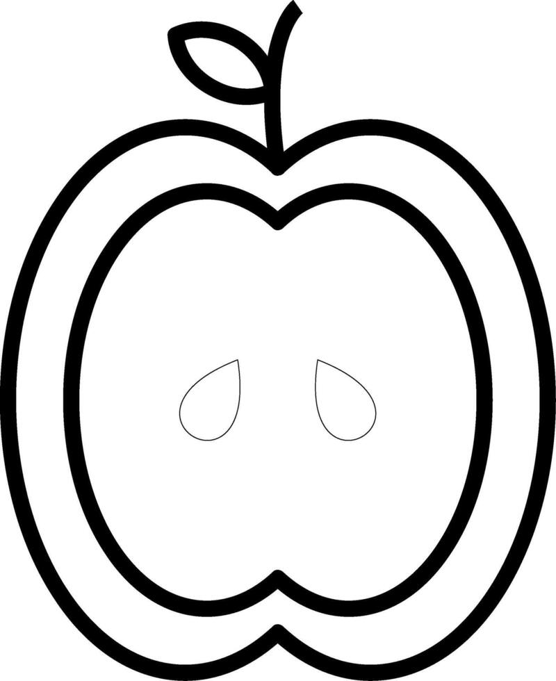 Apple Line Icon vector