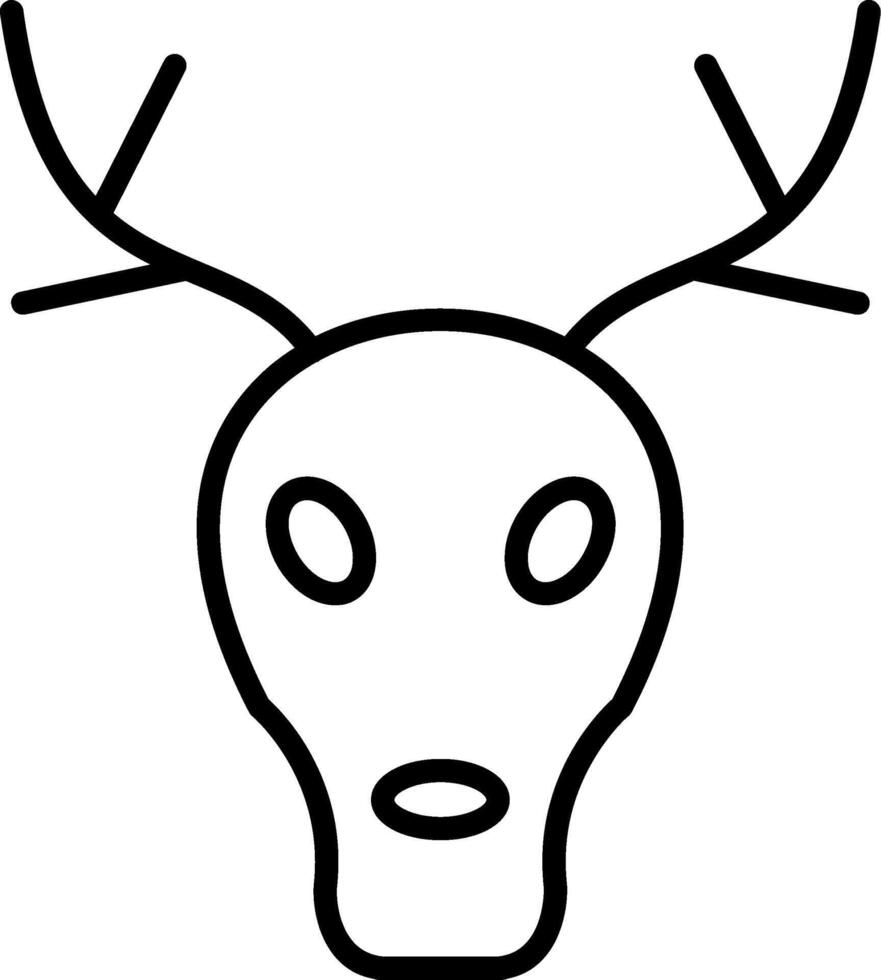 Stag Line Icon vector