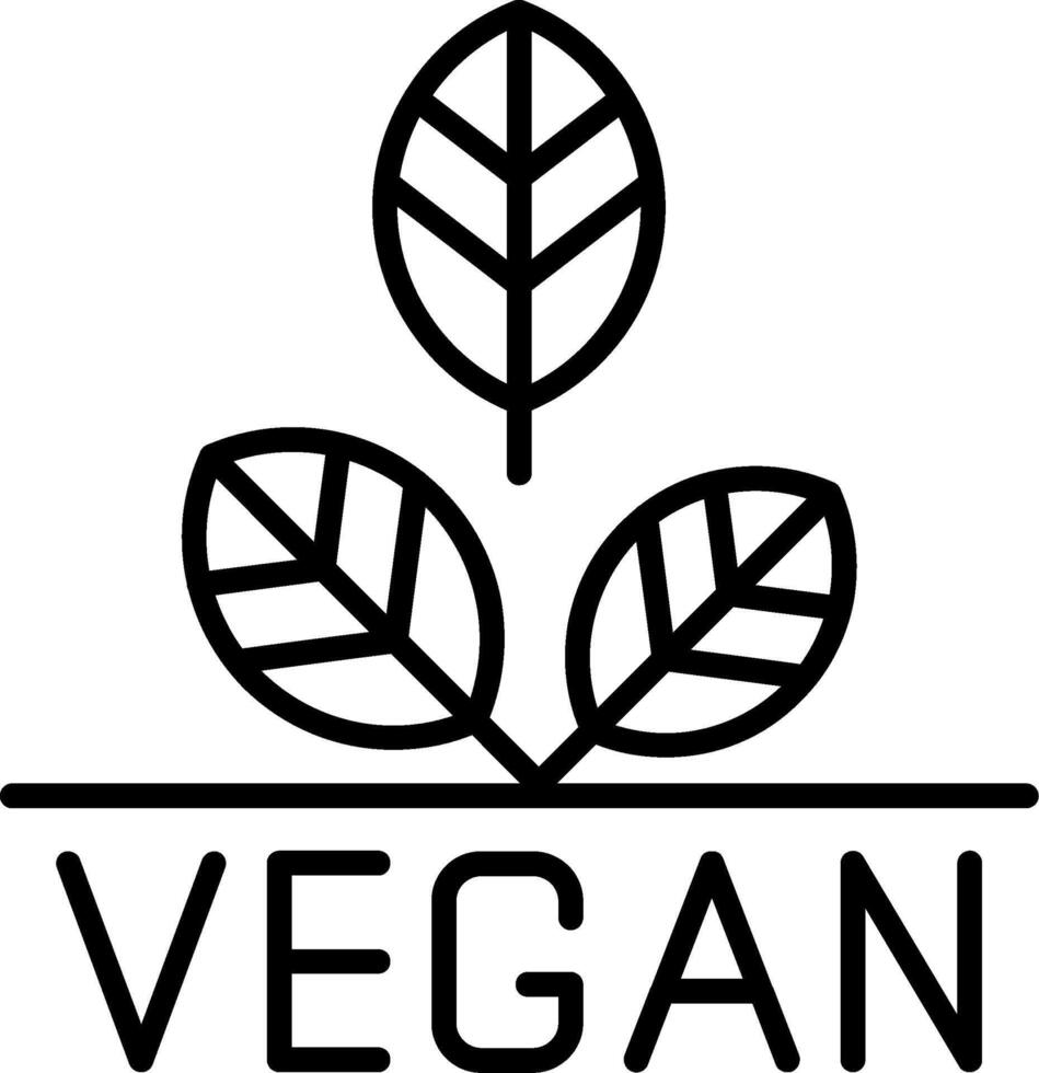 Vegan Line Icon vector