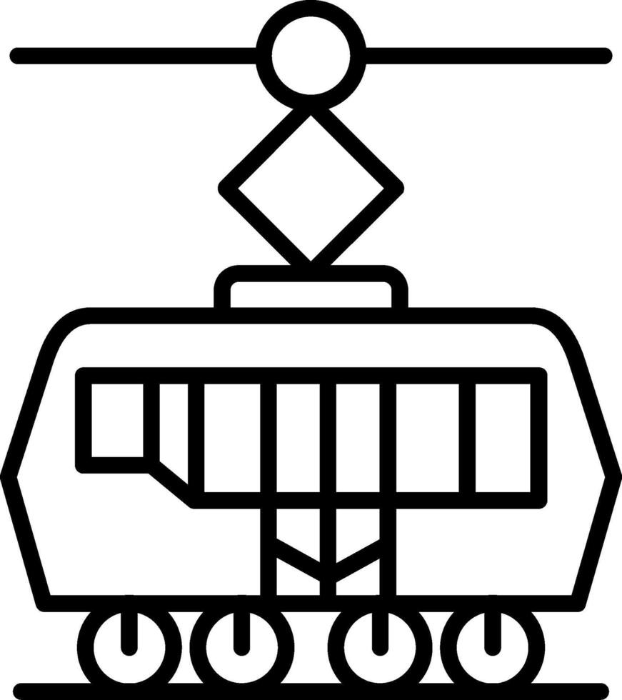Tram Line Icon vector
