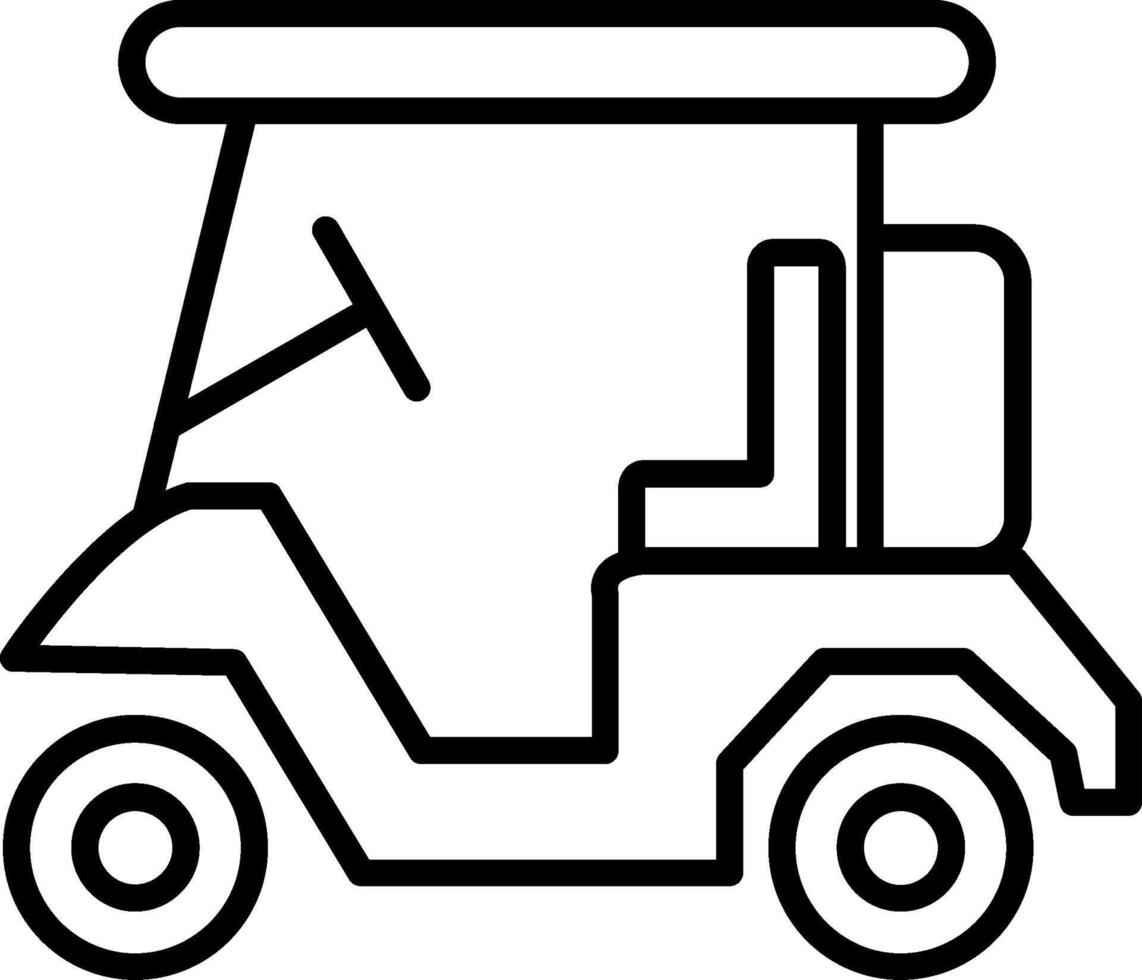 Golf Caddy Line Icon vector