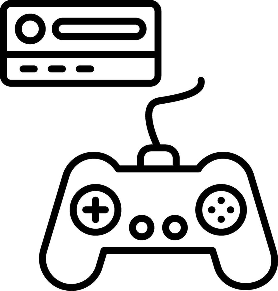 Gaming Console Line Icon vector