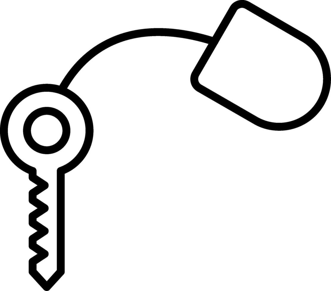 Key Line Icon vector