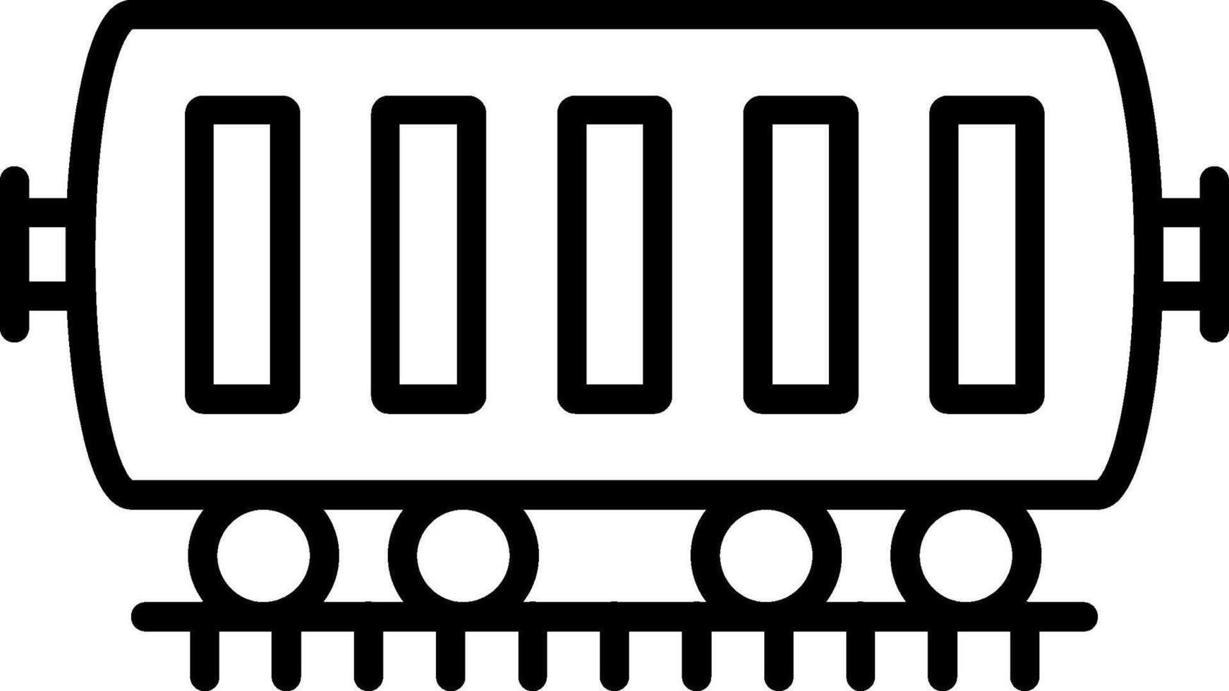 Train Cargo Line Icon vector