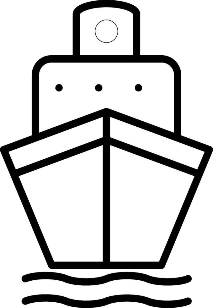 Boat Line Icon vector