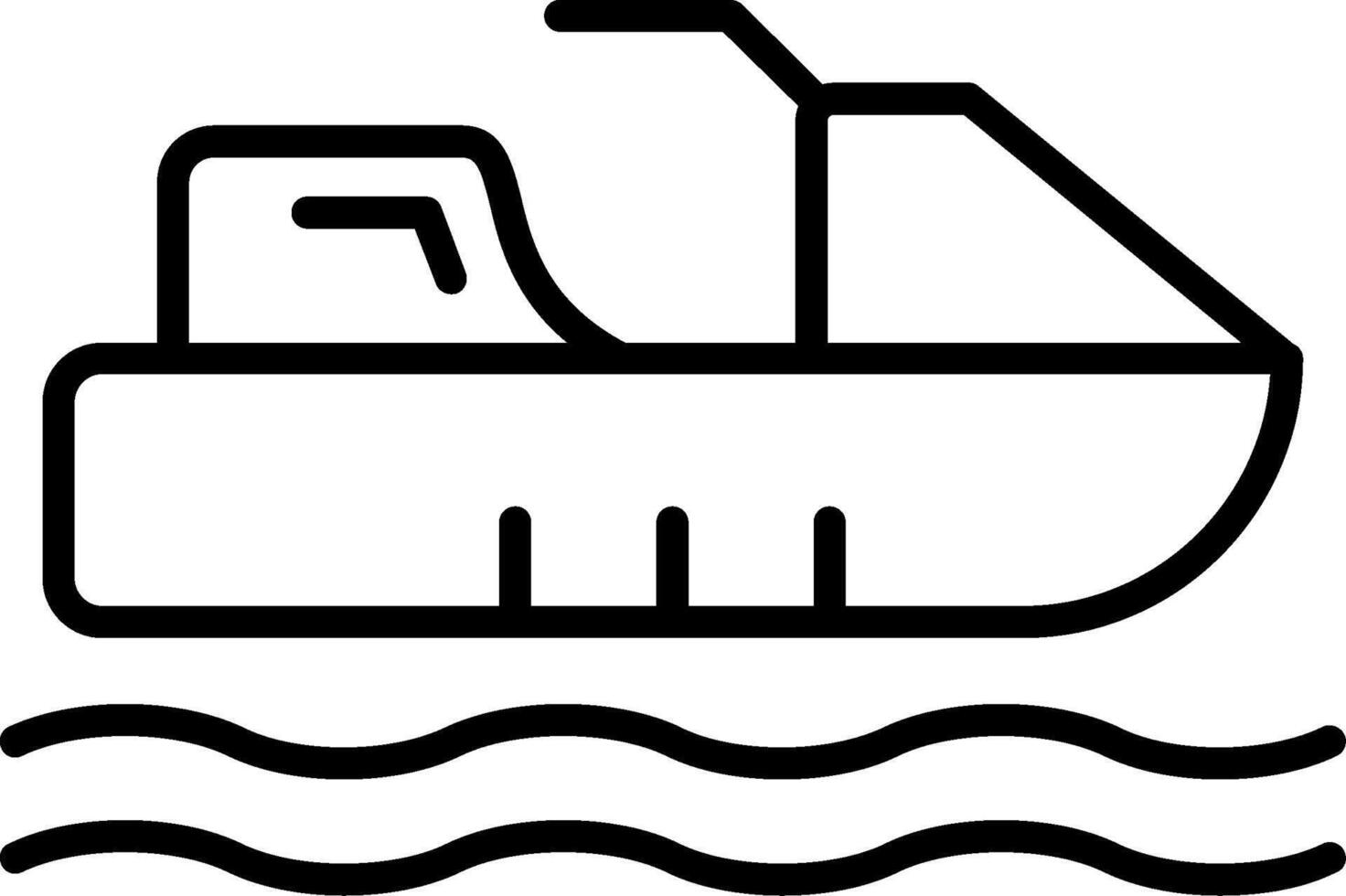 moto acuática línea icono vector