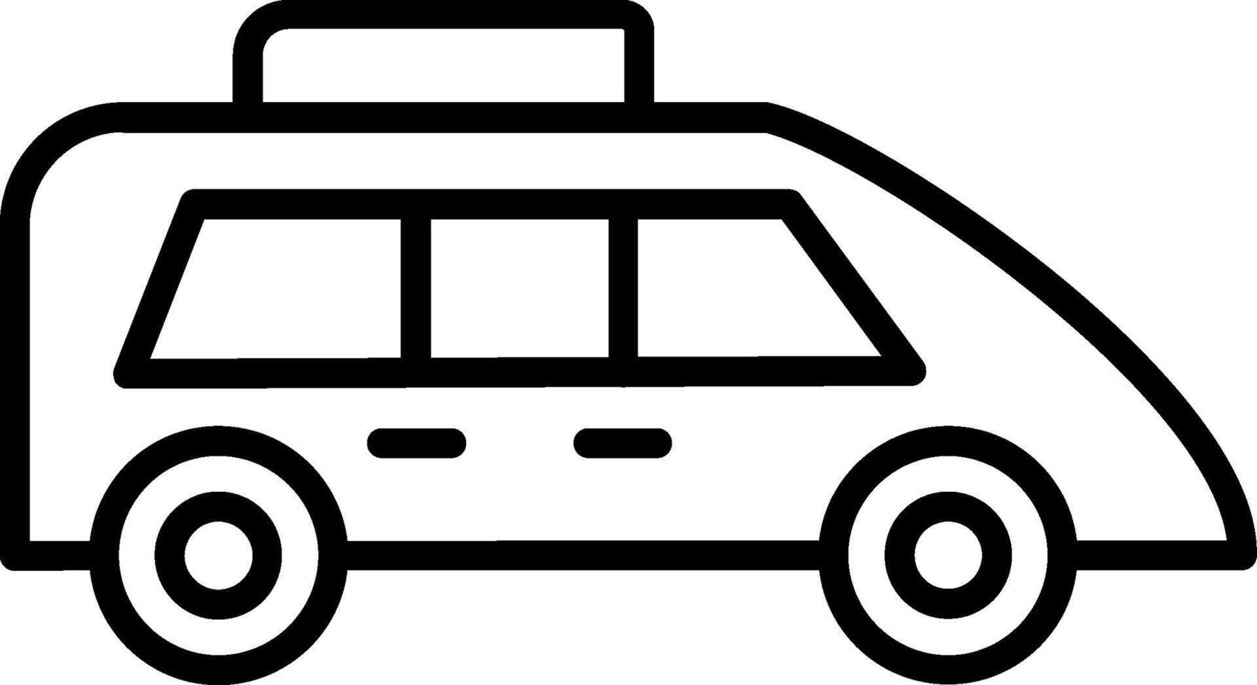 Family Car Line Icon vector